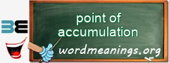 WordMeaning blackboard for point of accumulation